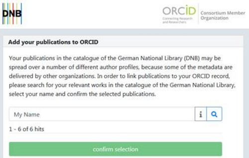 Claiming-Service Deutsche Nationalbibliografie